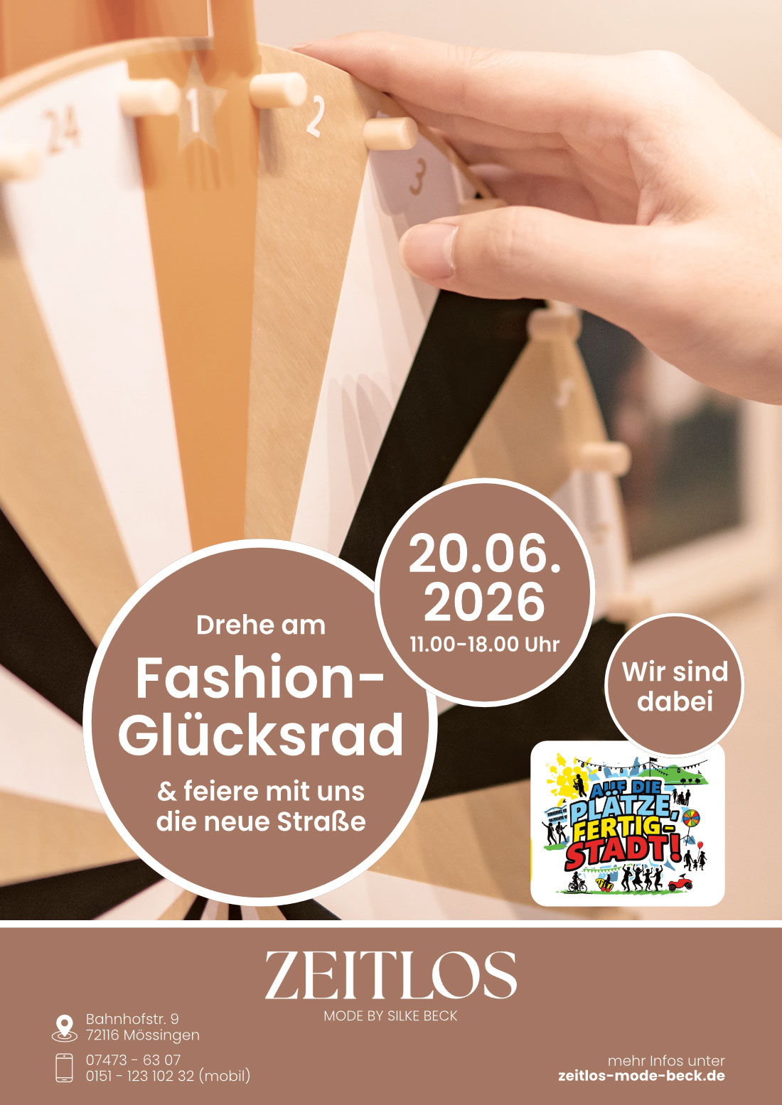zeitlos mode beck strassenfest 2026 fashion gluecksrad